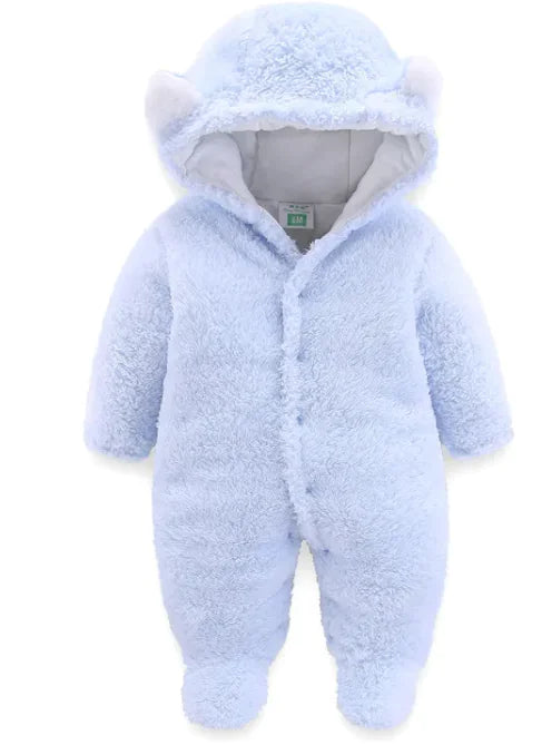 Winter Baby Jumpsuit Newborn Warm Thick Baby Rompers