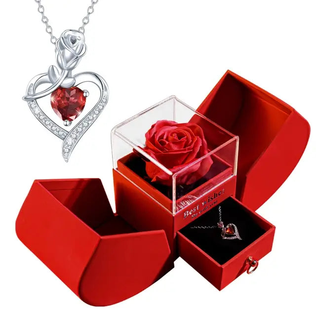 Eternal Rose Gift Necklace Boxes