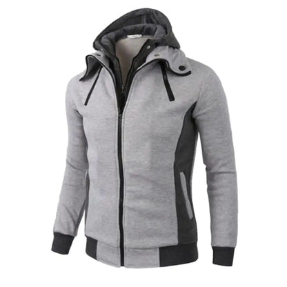 Double Zipper Hoodie Jackets for Men