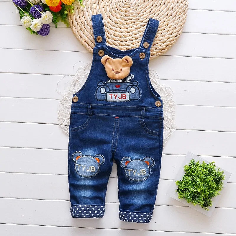 Toddler Boys' Denim Overalls Jeans Jumpsuit