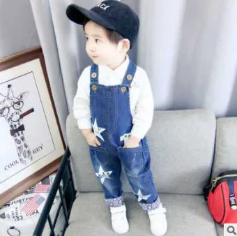 Toddler Boys' Denim Overalls Jeans Jumpsuit