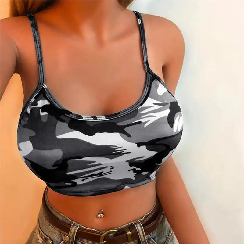 Camouflage Crop Tops