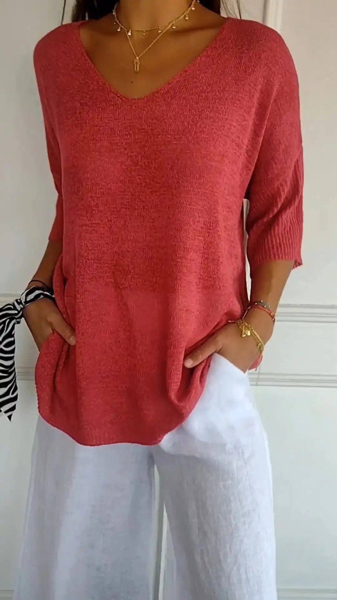 Trendy V-Neck Tops