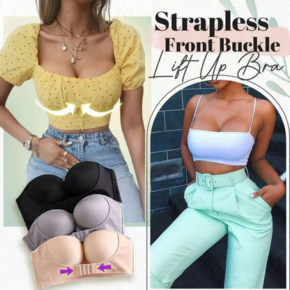 Front Closure Push-Up Strapless Bralette