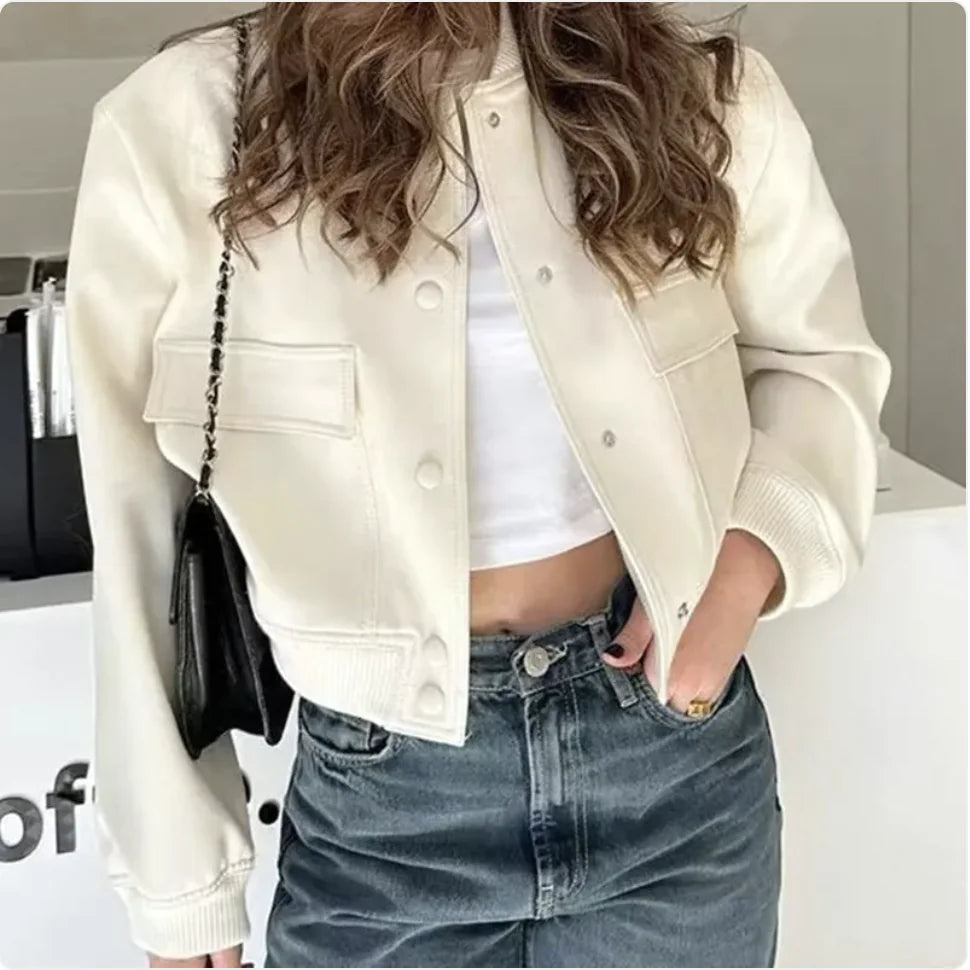 Casual Stand-Collar Button Jackets