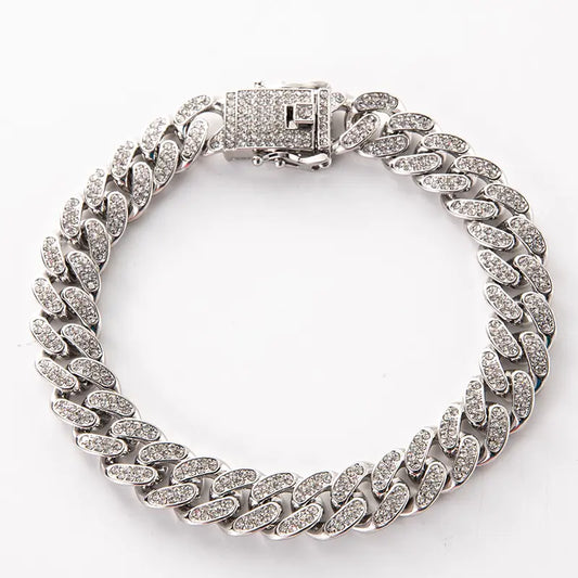 Miami Curb Rhinestone Bling Bracelets