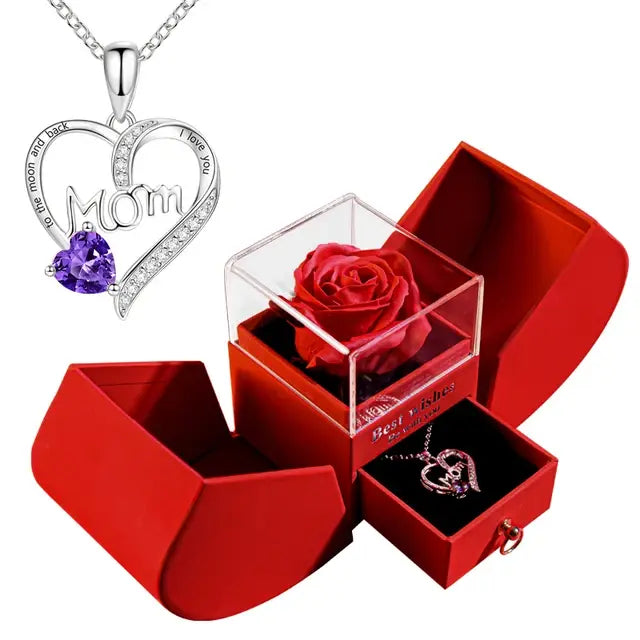 Eternal Rose Gift Necklace Boxes