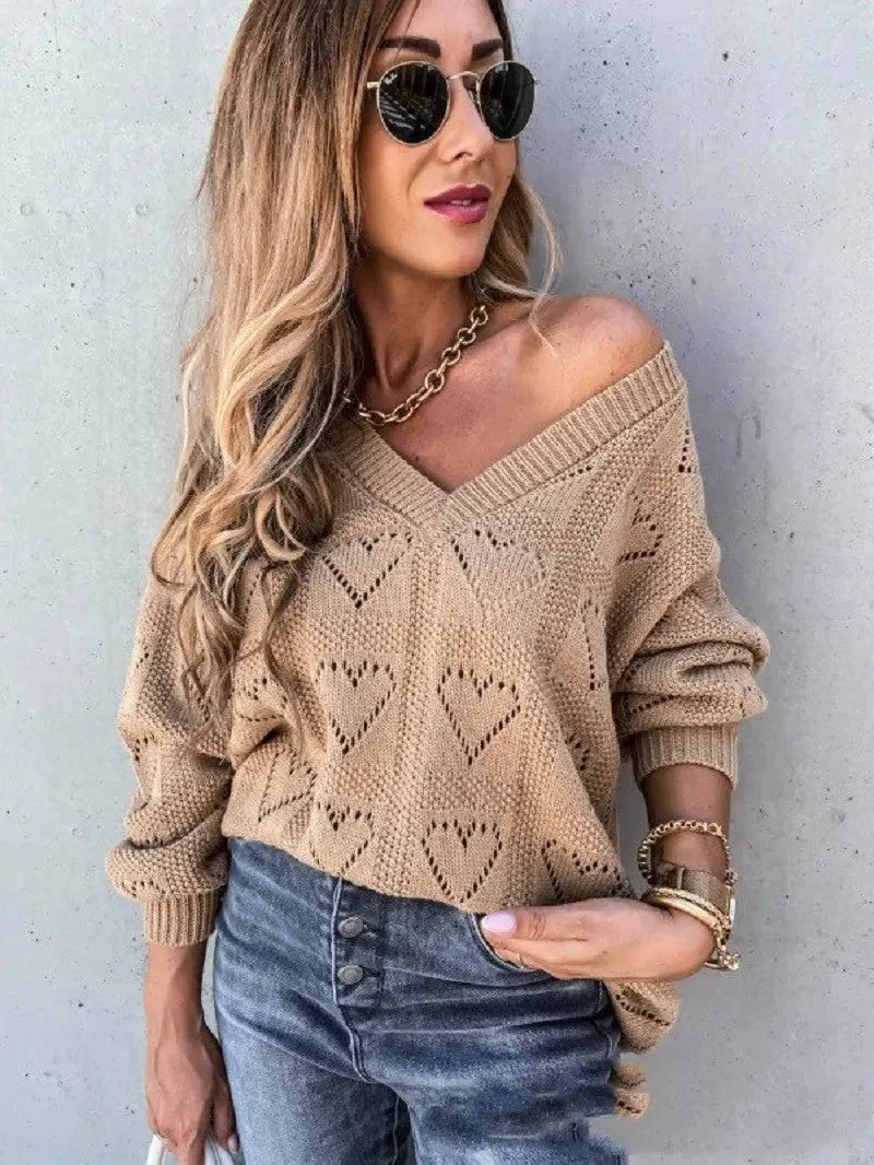 Casual Solid Color Sweater