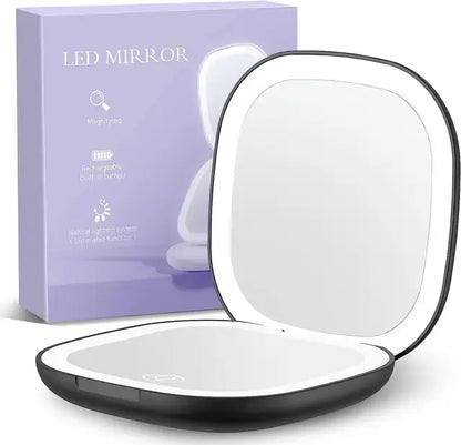 Lighted Dimmable Travel Mirrors