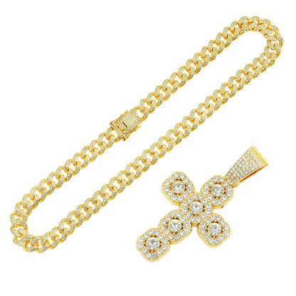 Diamond Cross Pendant Cuban Necklaces