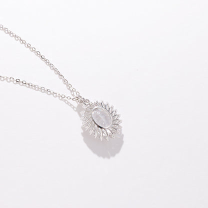 Micro-inlaid Diamond SUNFLOWER Necklace High-grade Pendant