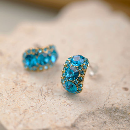 Cold Extract Blue Stud Earrings