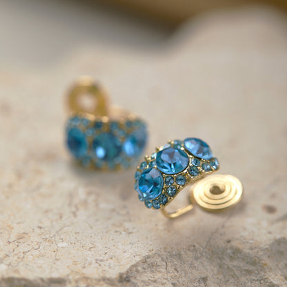 Cold Extract Blue Stud Earrings