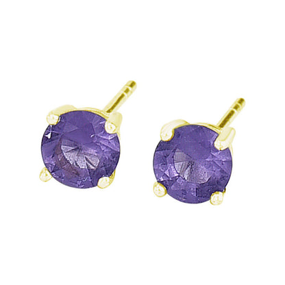 Coloured Zircon Stud Earrings