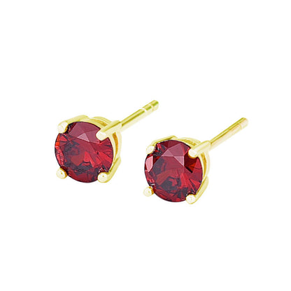 Coloured Zircon Stud Earrings