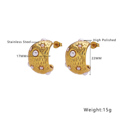 Steel Studs 18K Gold Plated Color