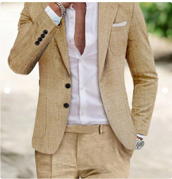 Two-piece Suit With Two Buttons