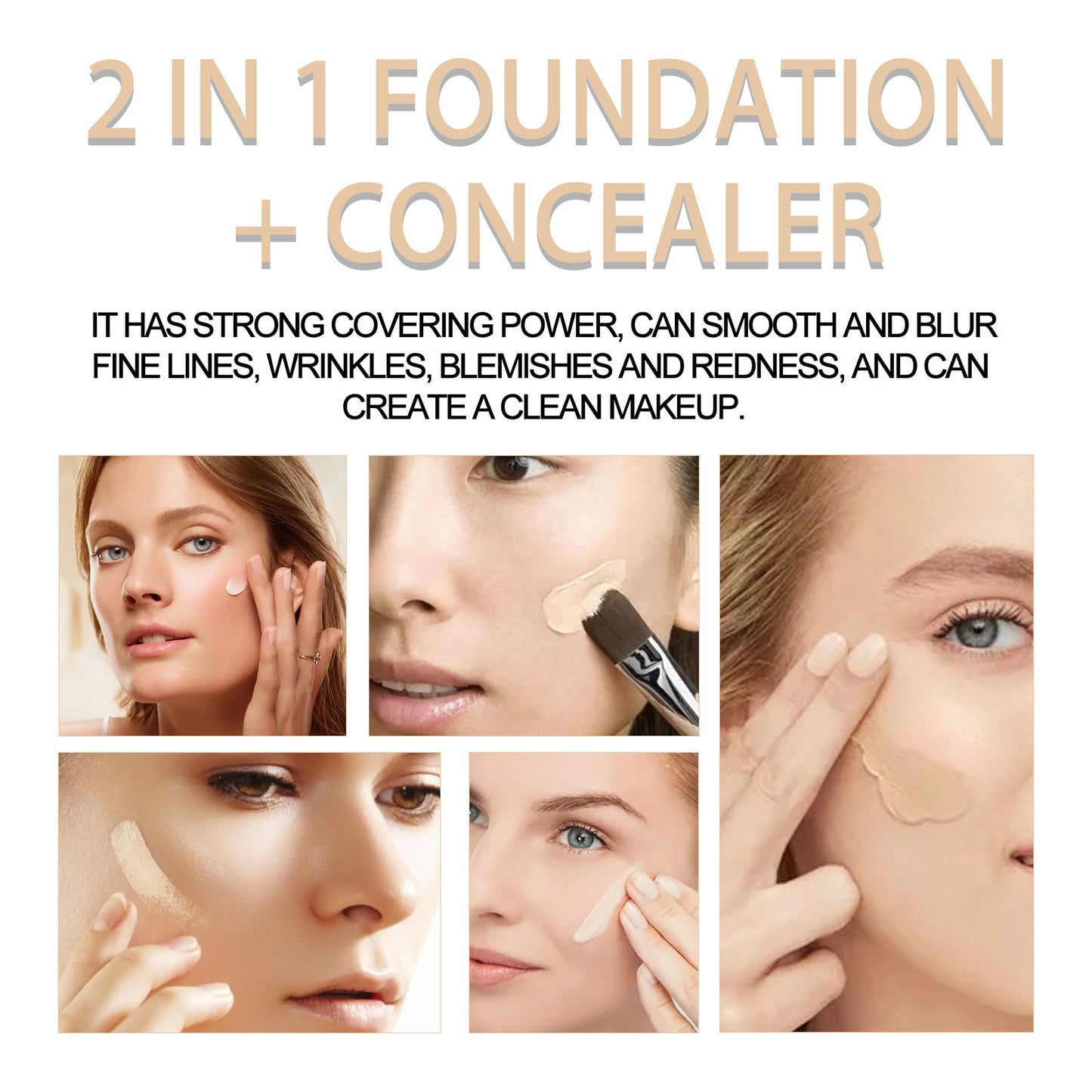 Langanhaltendes Make-up, unsichtbarer Poren-Flüssig-Concealer