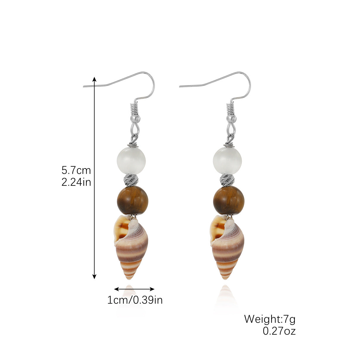 Marine Shell Earrings Natural Pearl