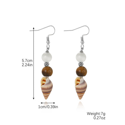 Marine Shell Earrings Natural Pearl