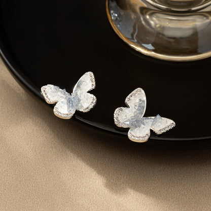 Blue Crystal Butterfly Necklaces