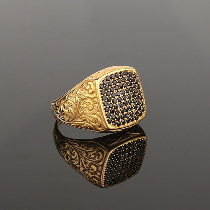 Ornament Gold Lion's Head Fashion Ring