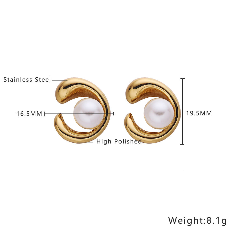 Steel Studs 18K Gold Plated Color