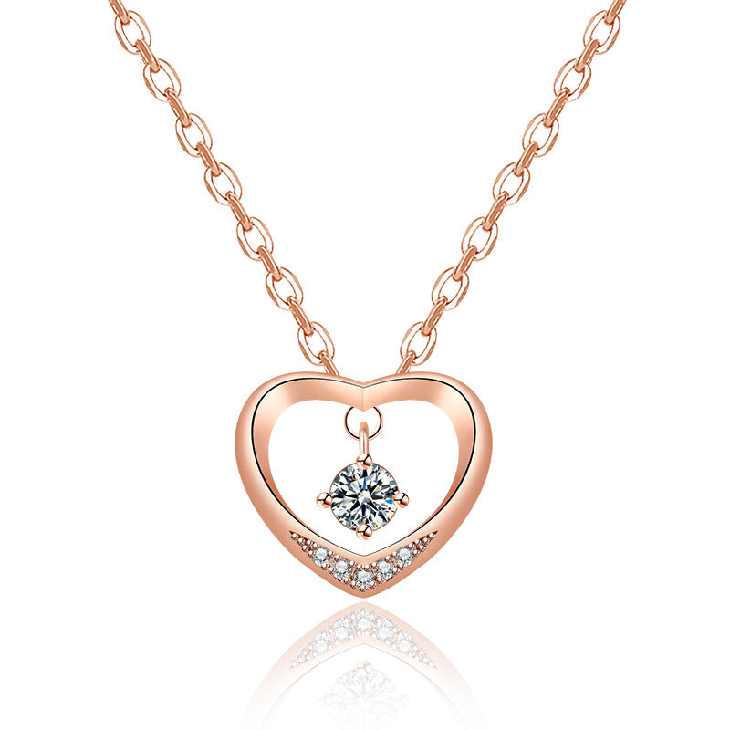 Heart-shaped Hollow Pendant Necklaces