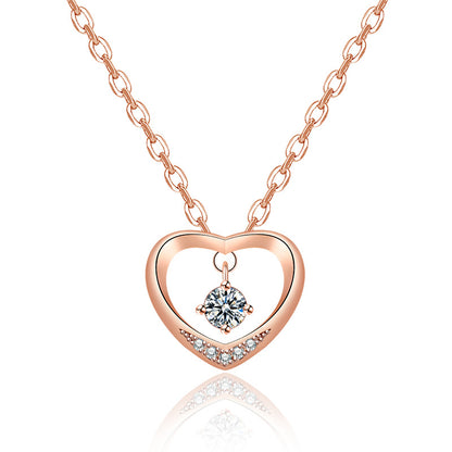 Heart-shaped Hollow Pendant Necklaces