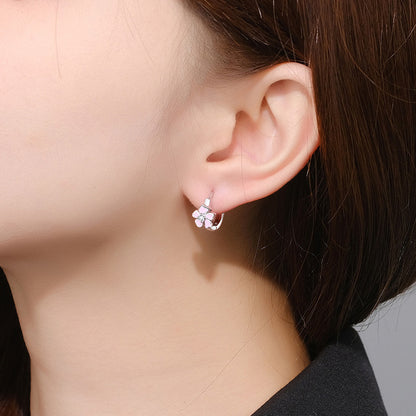 Epoxy Flower Earrings Cherry Blossom