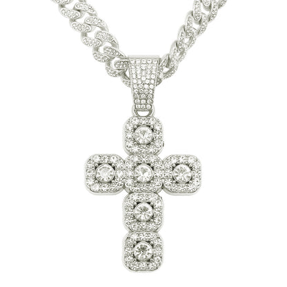 Diamond Cross Pendant Cuban Necklaces