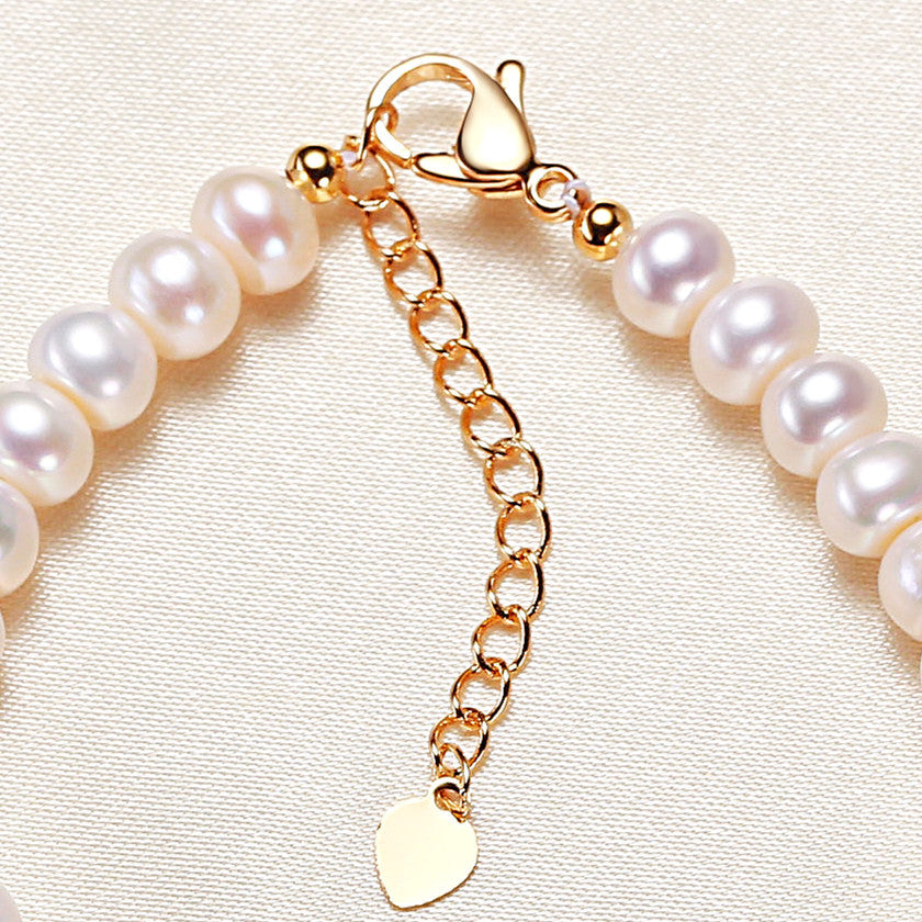 Freshwater Pearl Plain White Bracelets