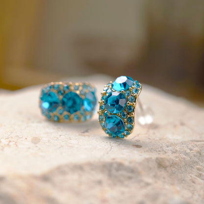 Cold Extract Blue Stud Earrings