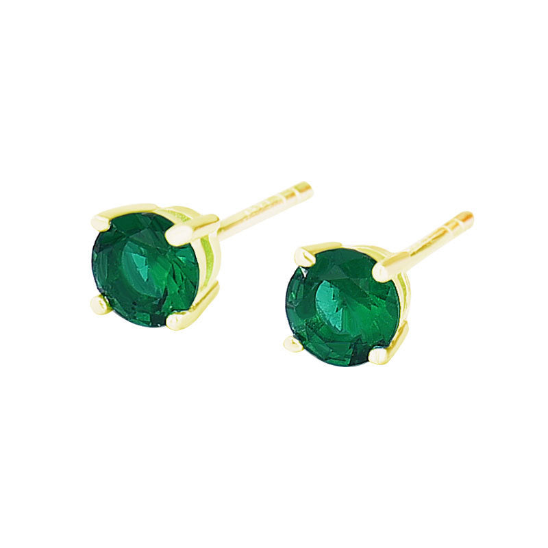 Coloured Zircon Stud Earrings