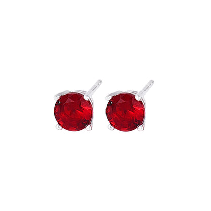 Coloured Zircon Stud Earrings