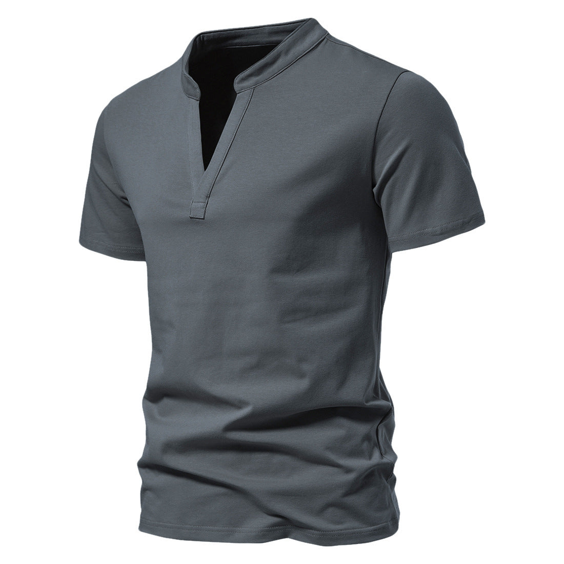 Deep V-neck Short-sleeved Stretch T-shirts