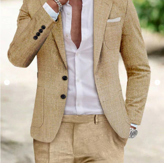 Two-piece Suit With Two Buttons