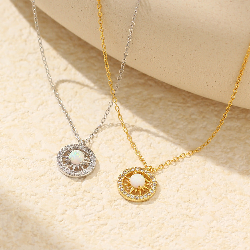 Silver Opal Asterism Necklaces