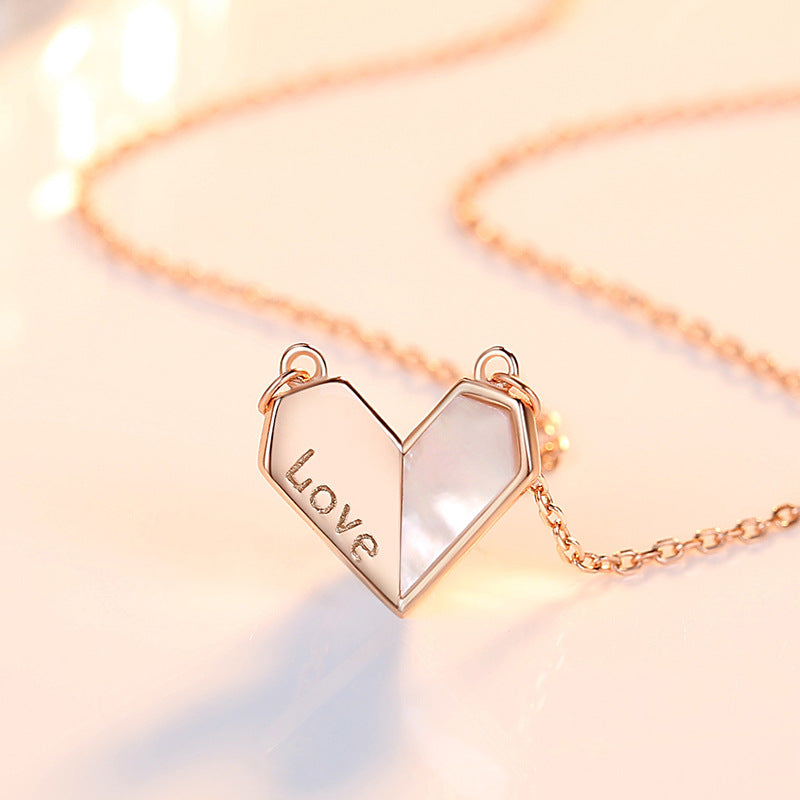 Heart-shaped White Shell Love Necklaces