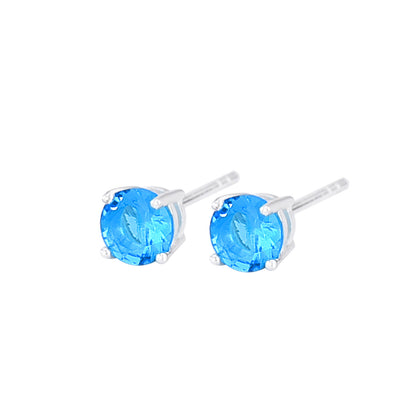 Coloured Zircon Stud Earrings