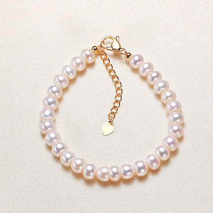 Freshwater Pearl Plain White Bracelets