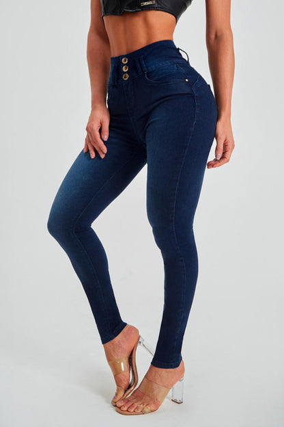 High Waist Tight Stretch Shaping And Hip Lifting Jeans