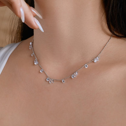 Water Drop Pear-shaped Zircon Necklaces