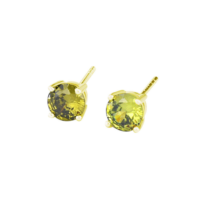 Coloured Zircon Stud Earrings