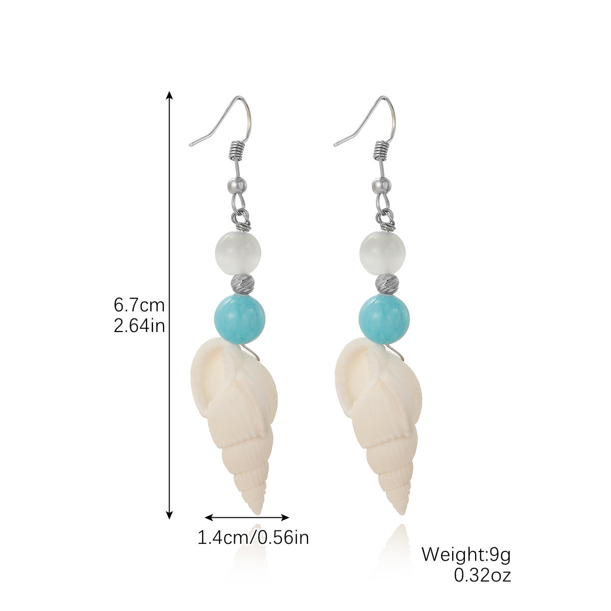 Marine Shell Earrings Natural Pearl