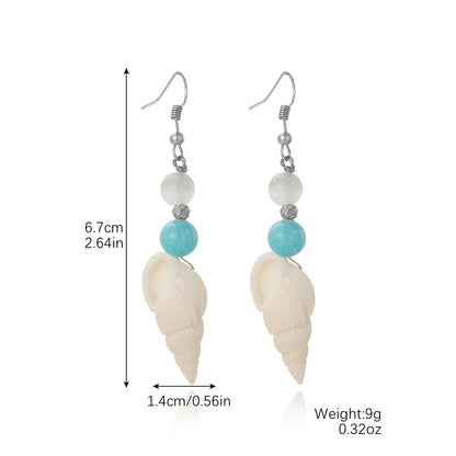 Marine Shell Earrings Natural Pearl