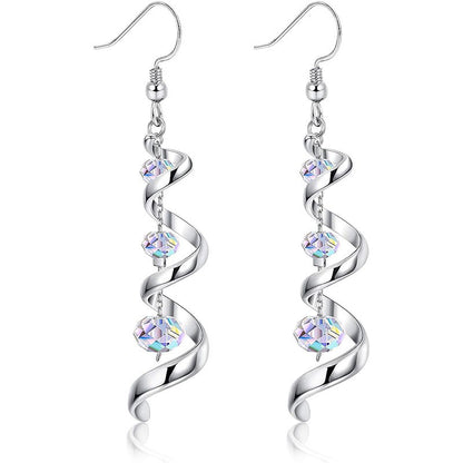 Spiral Ribbon Teardrop Earrings