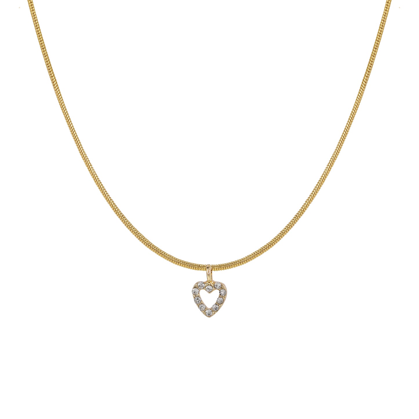 Zircon Peach Heart Pendant Necklaces