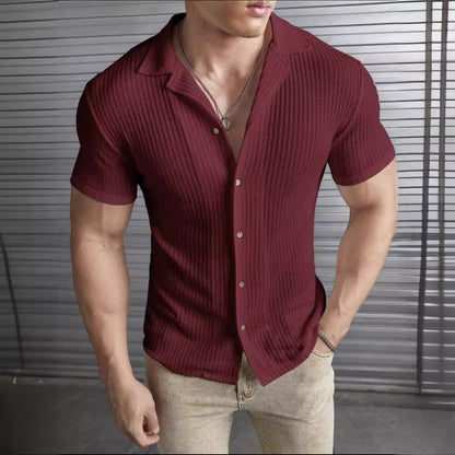 Casual Slim Top Short Sleeve Men