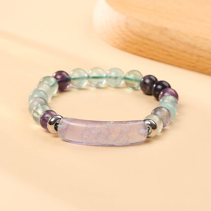 Crystal Agate Heart Bracelet Semi-precious Stone